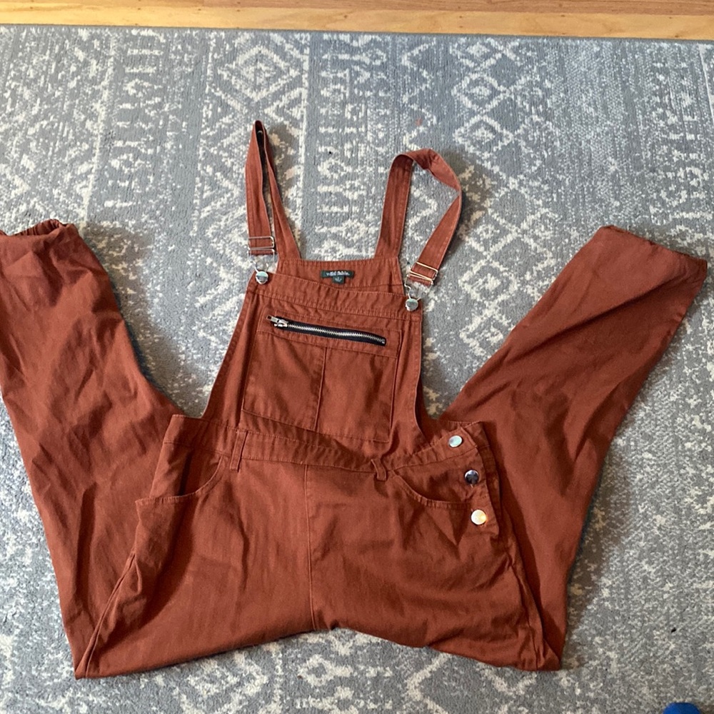Burnt orange overalls